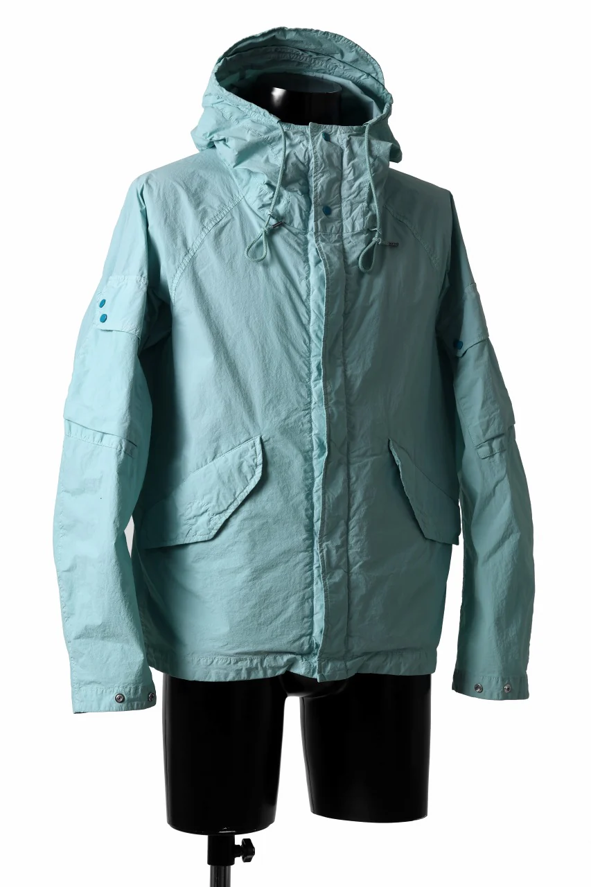 Ten c MID LAYER / GARMENT DYED LIGHT NYLON TACTEL (LIGHT BLUE) - Image 3