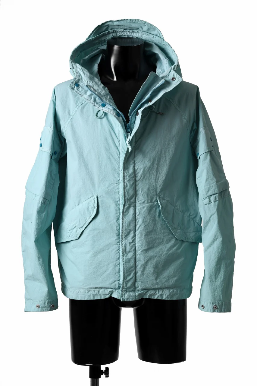Ten c MID LAYER / GARMENT DYED LIGHT NYLON TACTEL (LIGHT BLUE) - Image 4