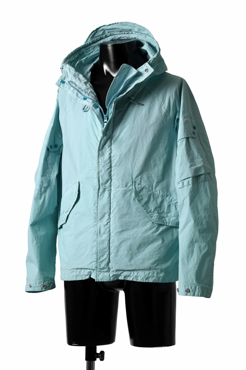 Ten c MID LAYER / GARMENT DYED LIGHT NYLON TACTEL (LIGHT BLUE) - Image 5
