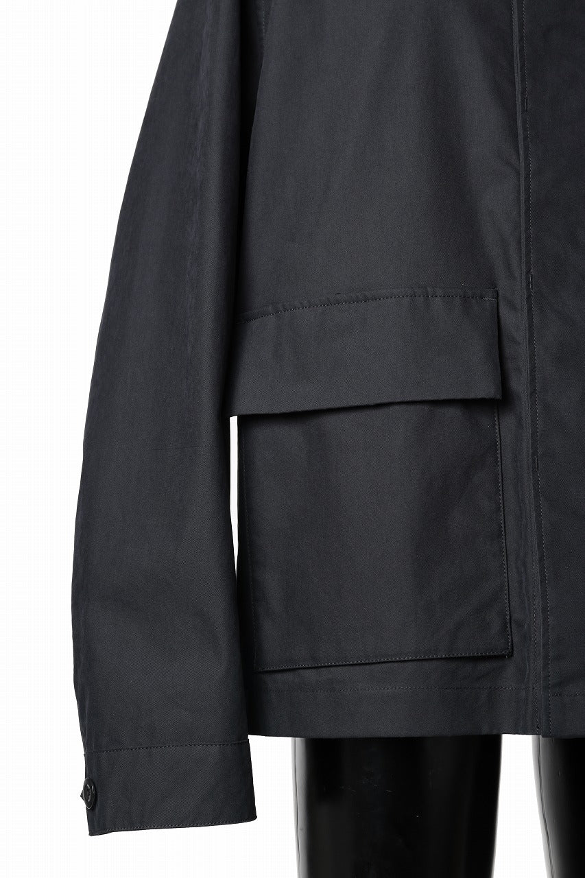 Ten c MIDLAYER FIELD JACKET / PIECE DYED CONYPE MICRO-FIBER (BLACK) - Image 11