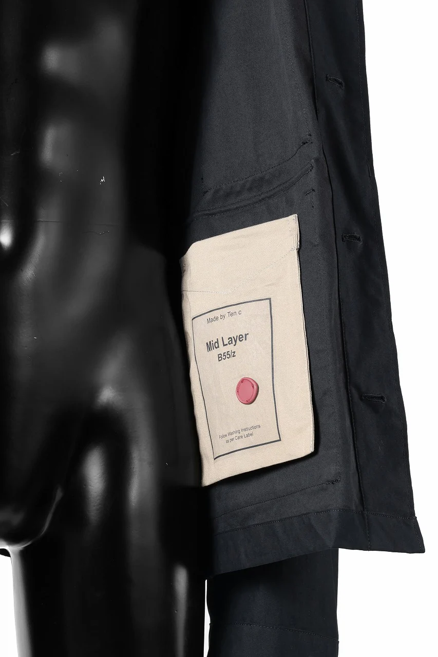 Ten c MIDLAYER FIELD JACKET / PIECE DYED CONYPE MICRO-FIBER (BLACK) - Image 19