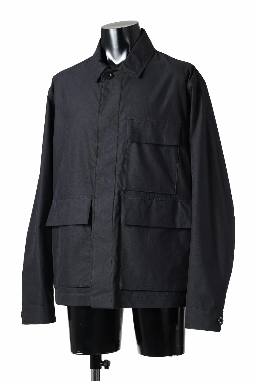 Ten c MIDLAYER FIELD JACKET / PIECE DYED CONYPE MICRO-FIBER (BLACK) - Image 2