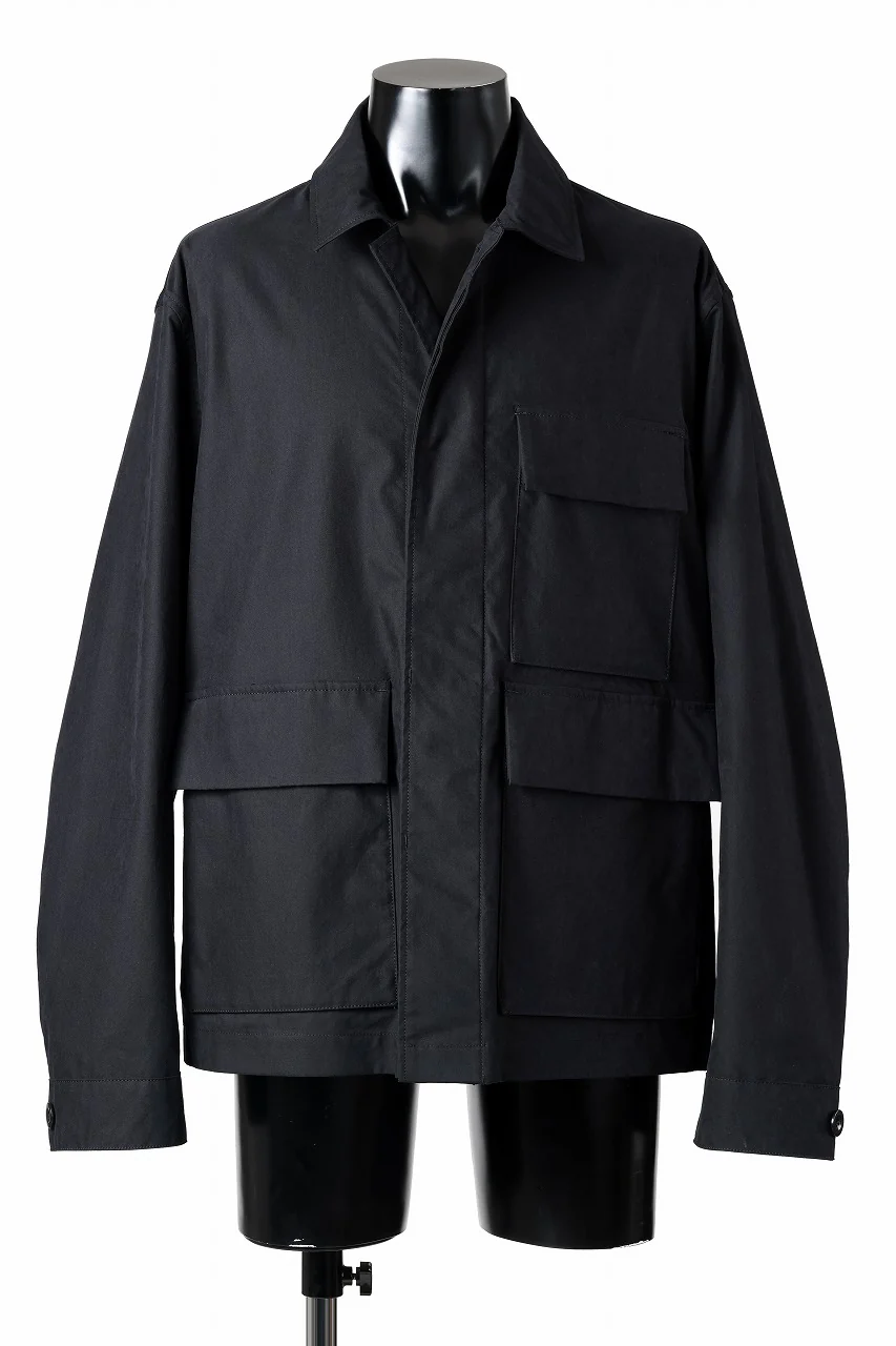 Ten c MIDLAYER FIELD JACKET / PIECE DYED CONYPE MICRO-FIBER (BLACK) - Image 3