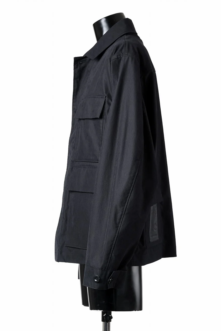 Ten c MIDLAYER FIELD JACKET / PIECE DYED CONYPE MICRO-FIBER (BLACK) - Image 5