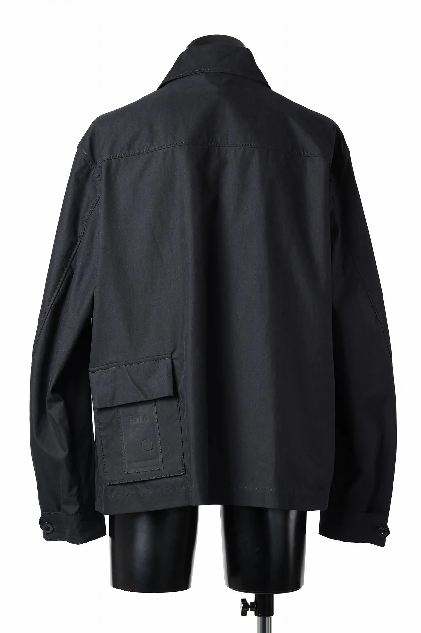 Ten c MIDLAYER FIELD JACKET / PIECE DYED CONYPE MICRO-FIBER (BLACK) - Image 6