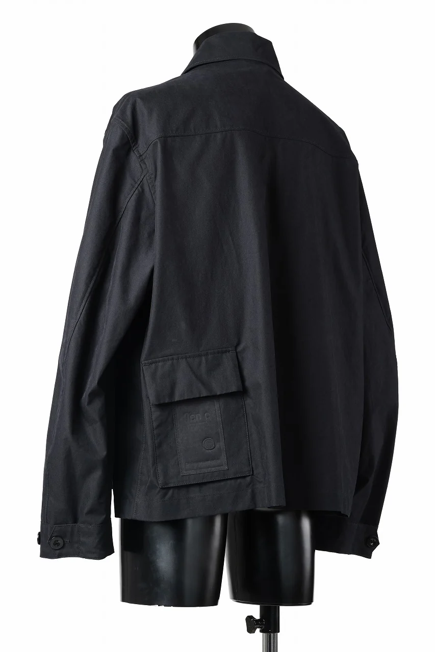 Ten c MIDLAYER FIELD JACKET / PIECE DYED CONYPE MICRO-FIBER (BLACK) - Image 7
