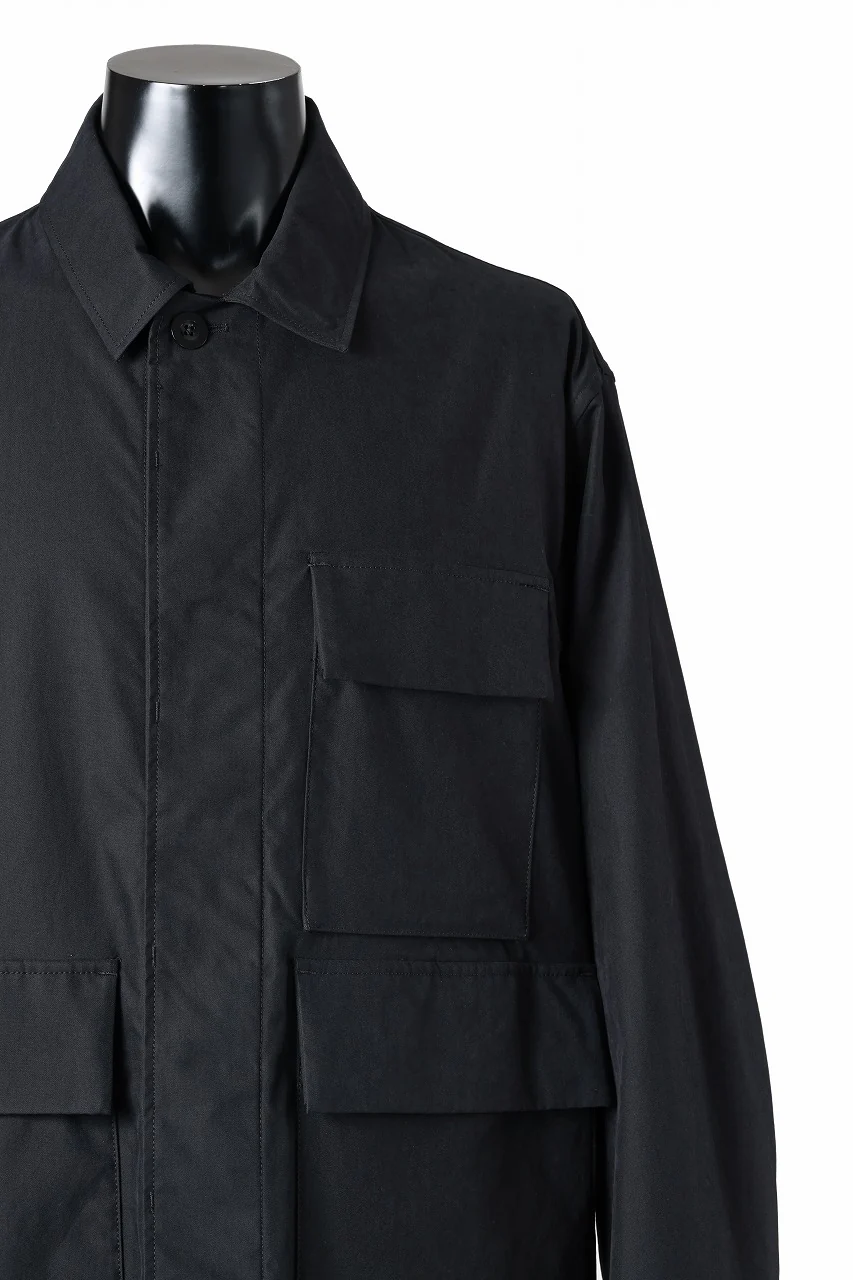 Ten c MIDLAYER FIELD JACKET / PIECE DYED CONYPE MICRO-FIBER (BLACK) - Image 9