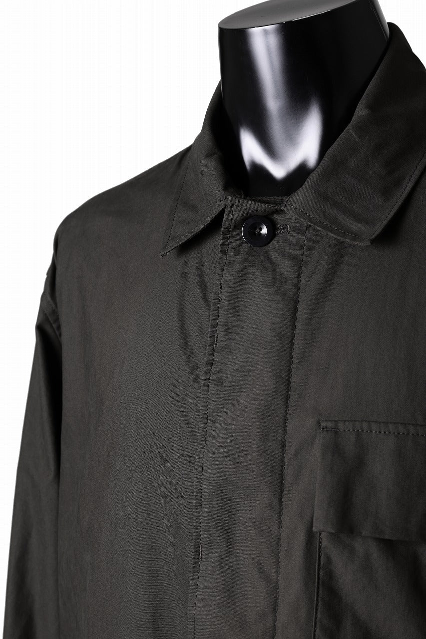 Ten c MIDLAYER FIELD JACKET / PIECE DYED CONYPE MICRO-FIBER (DARK OLIVE) - Image 14