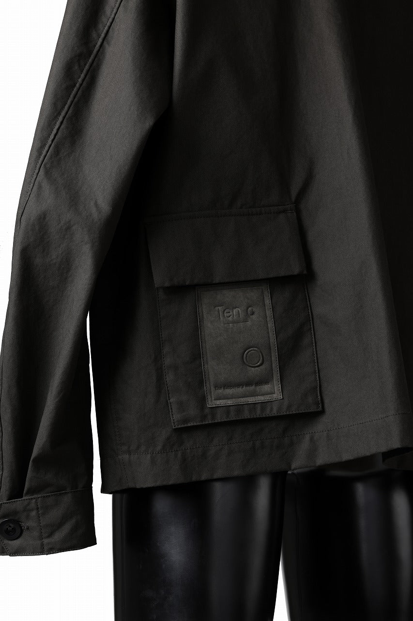 Ten c MIDLAYER FIELD JACKET / PIECE DYED CONYPE MICRO-FIBER (DARK OLIVE) - Image 15