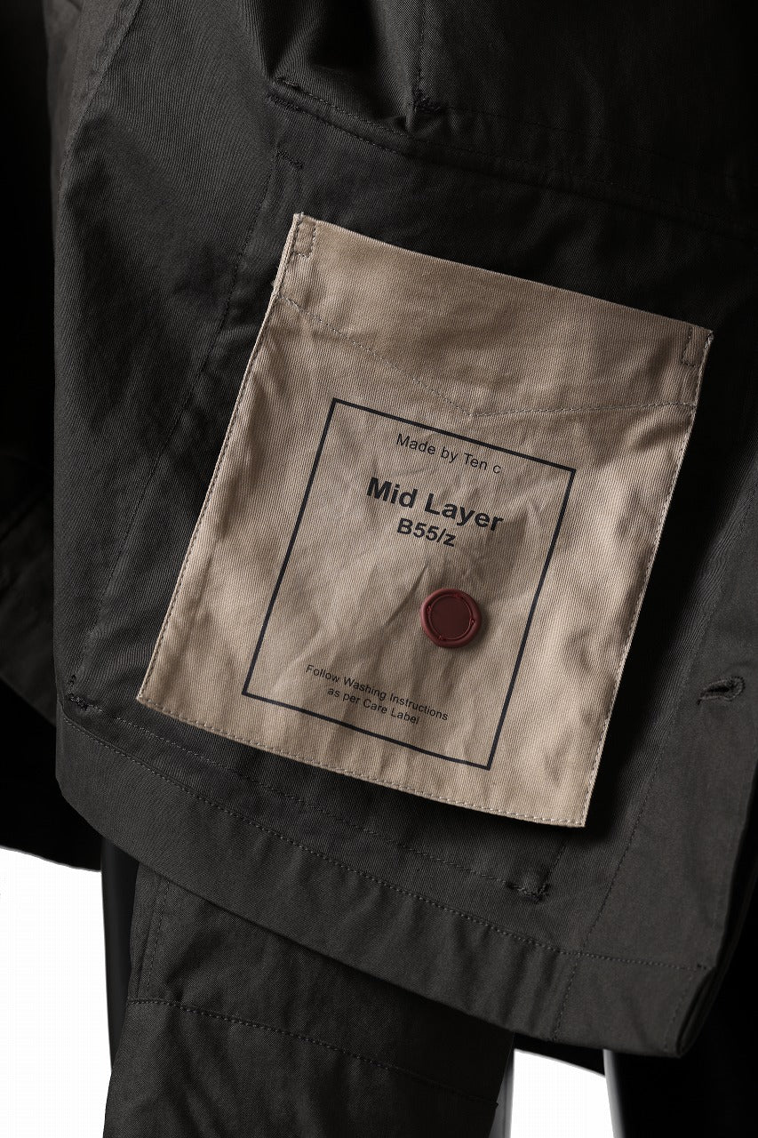 Ten c MIDLAYER FIELD JACKET / PIECE DYED CONYPE MICRO-FIBER (DARK OLIVE) - Image 20