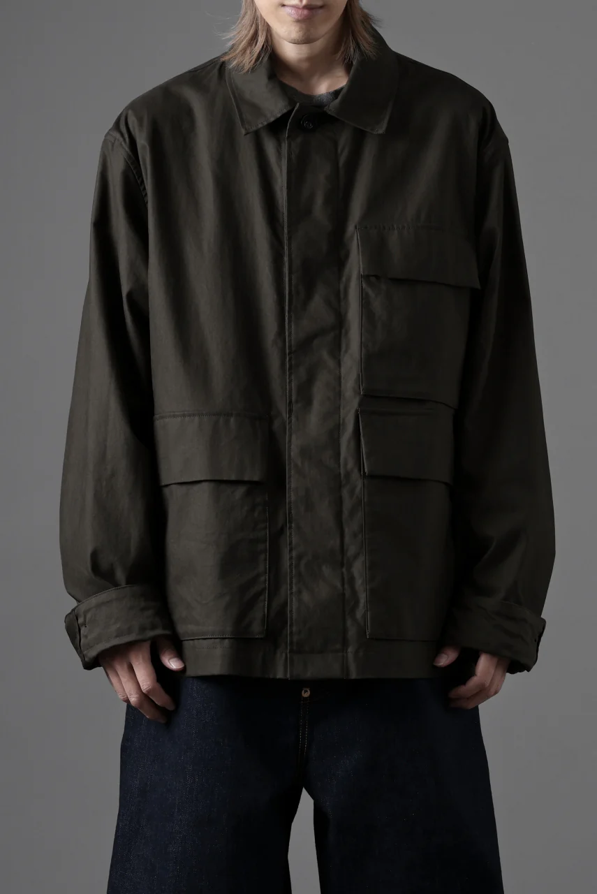 Ten c MIDLAYER FIELD JACKET / PIECE DYED CONYPE MICRO-FIBER (DARK OLIVE) - Image 21
