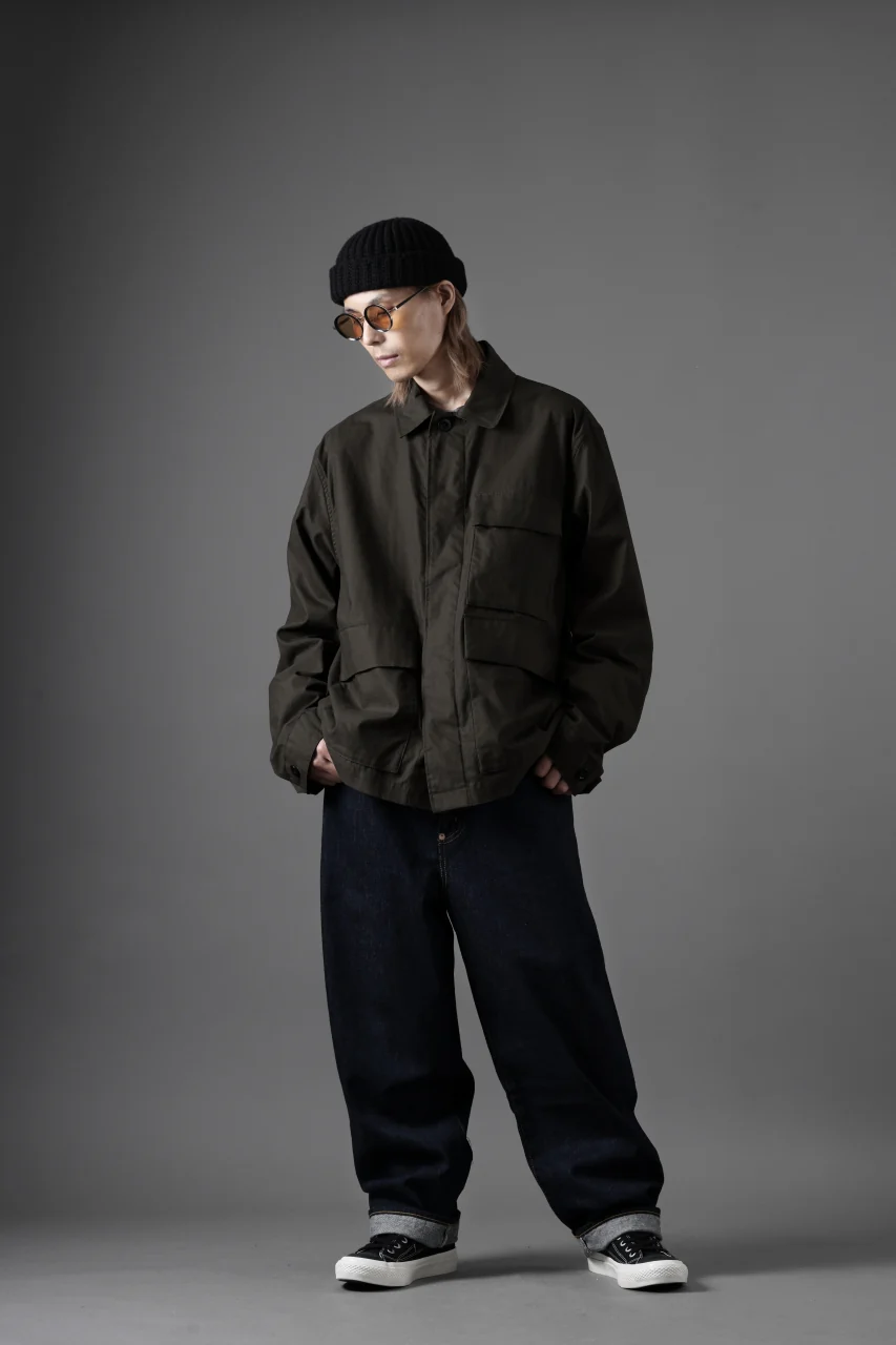 Ten c MIDLAYER FIELD JACKET / PIECE DYED CONYPE MICRO-FIBER (DARK OLIVE) - Image 24