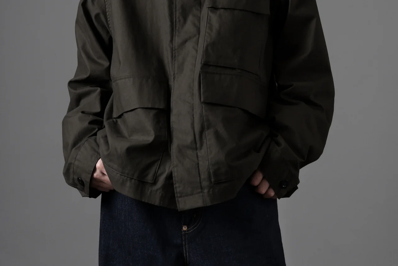 Ten c MIDLAYER FIELD JACKET / PIECE DYED CONYPE MICRO-FIBER (DARK OLIVE) - Image 30