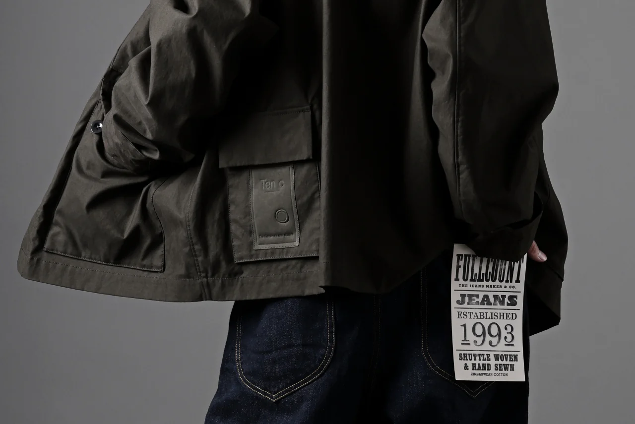 Ten c MIDLAYER FIELD JACKET / PIECE DYED CONYPE MICRO-FIBER (DARK OLIVE) - Image 31