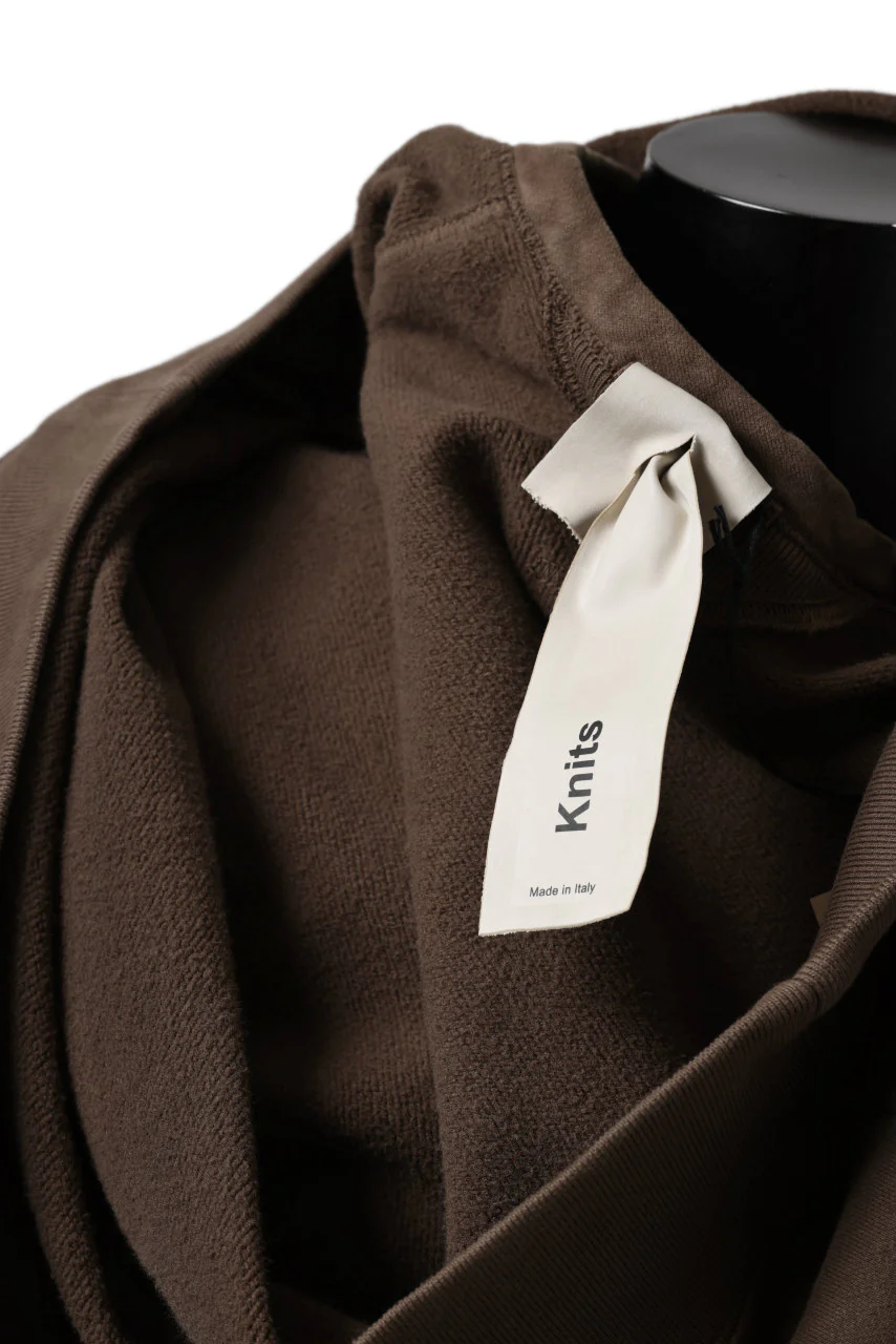 Ten c MULTI POCKET SNAP CREW SWEAT / GARMENT DYED (BROWN) - Image 27