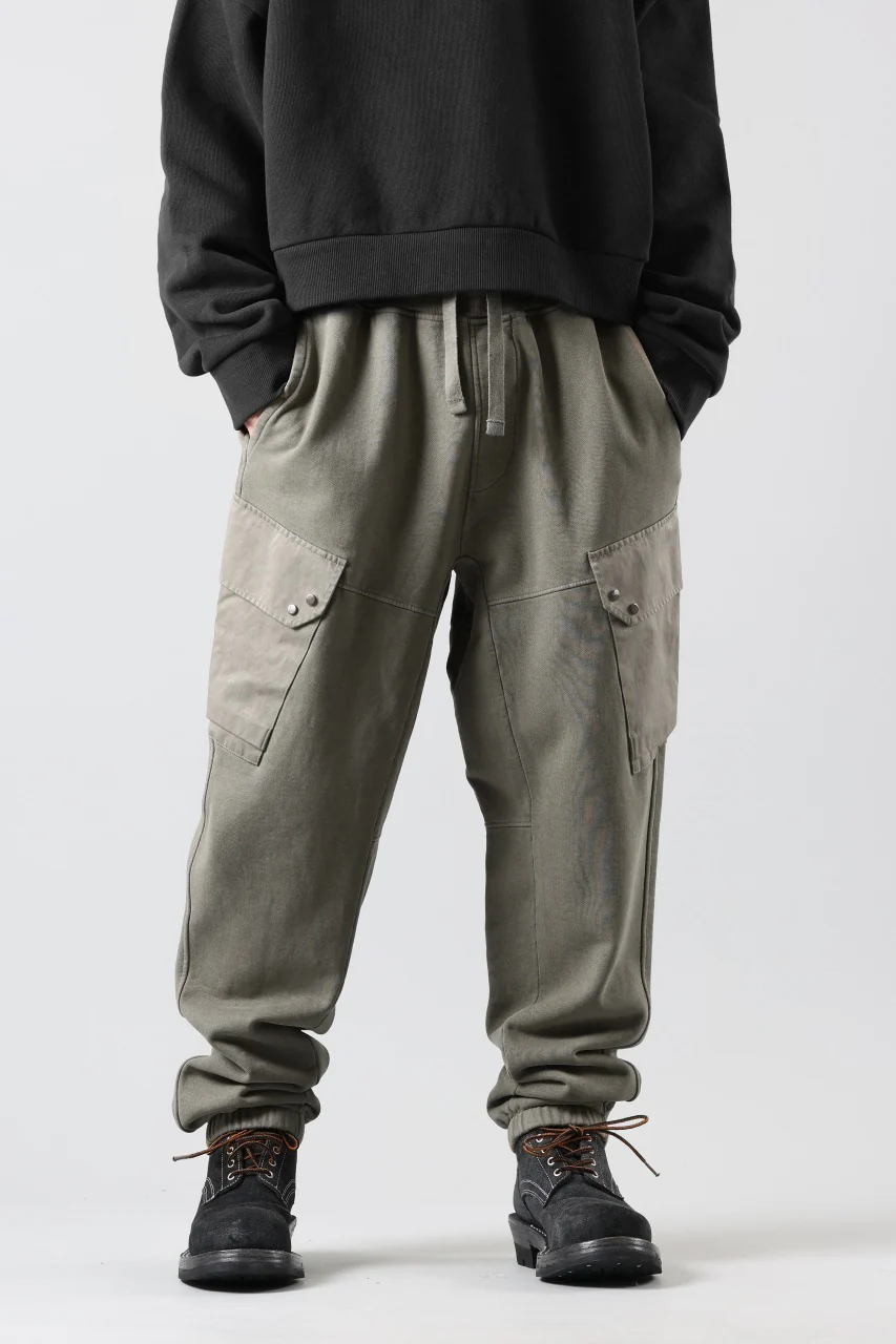 Ten c MULTI POCKET SNAP SWEAT PANTS / GARMENT DYED (ASH GRAY) - Image 3