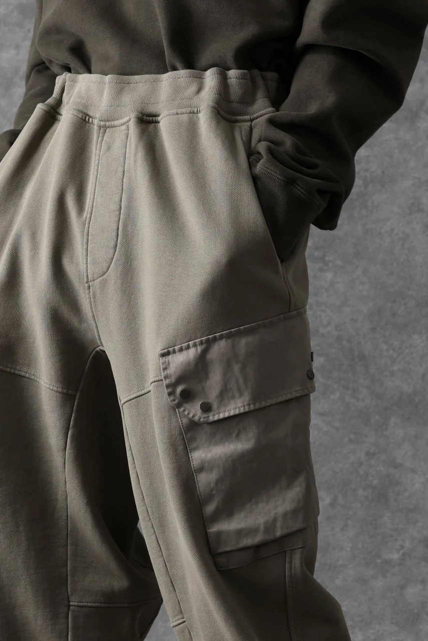 Ten c MULTI POCKET SNAP SWEAT PANTS / GARMENT DYED (ASH GRAY) - Image 35