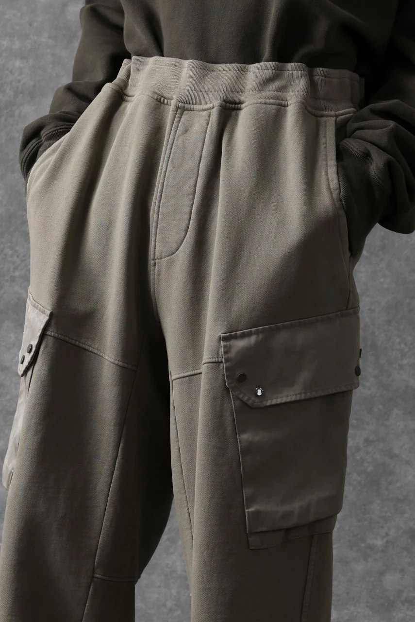 Ten c MULTI POCKET SNAP SWEAT PANTS / GARMENT DYED (ASH GRAY) - Image 37