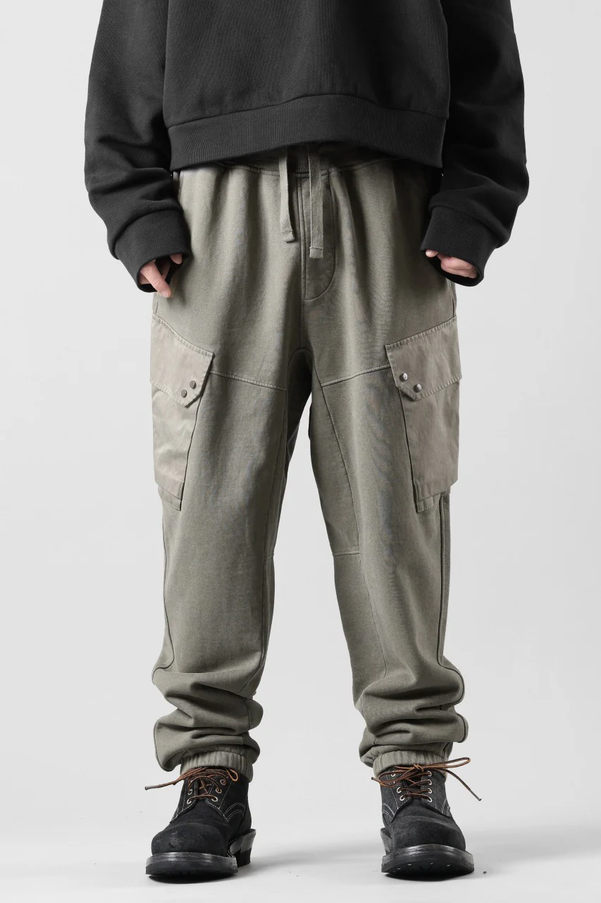 Ten c MULTI POCKET SNAP SWEAT PANTS / GARMENT DYED (ASH GRAY) - Image 4