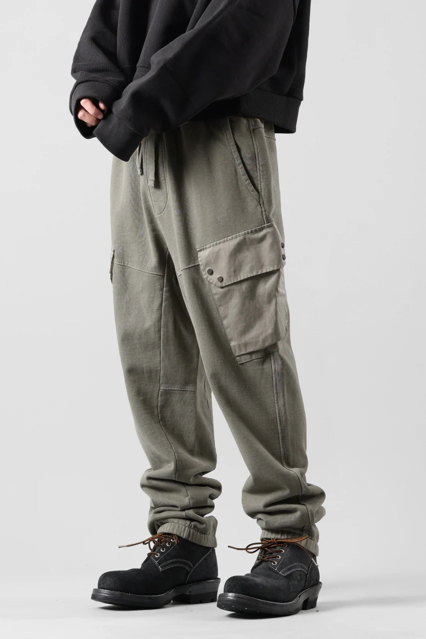 Ten c MULTI POCKET SNAP SWEAT PANTS / GARMENT DYED (ASH GRAY) - Image 5