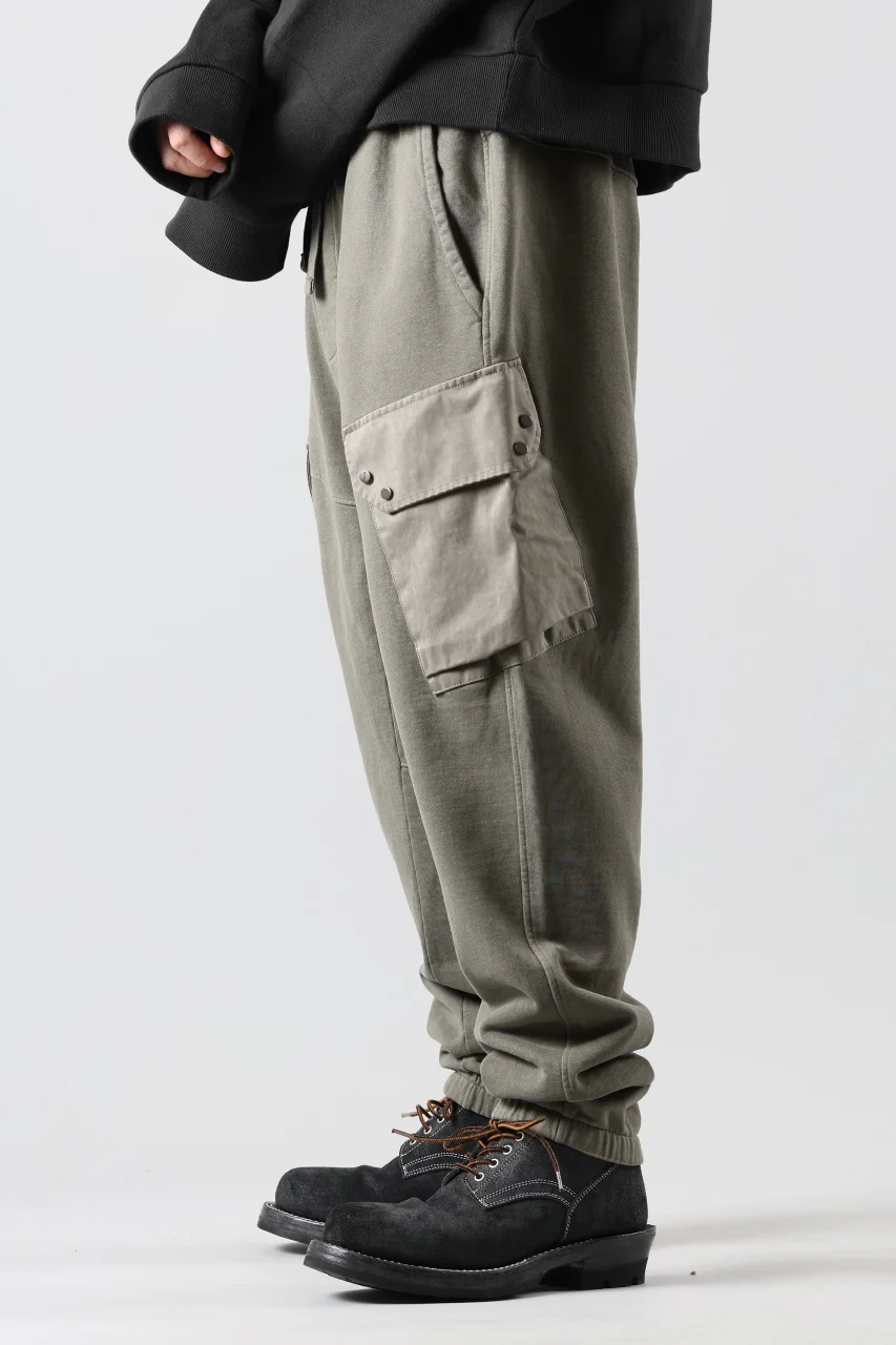 Ten c MULTI POCKET SNAP SWEAT PANTS / GARMENT DYED (ASH GRAY) - Image 7