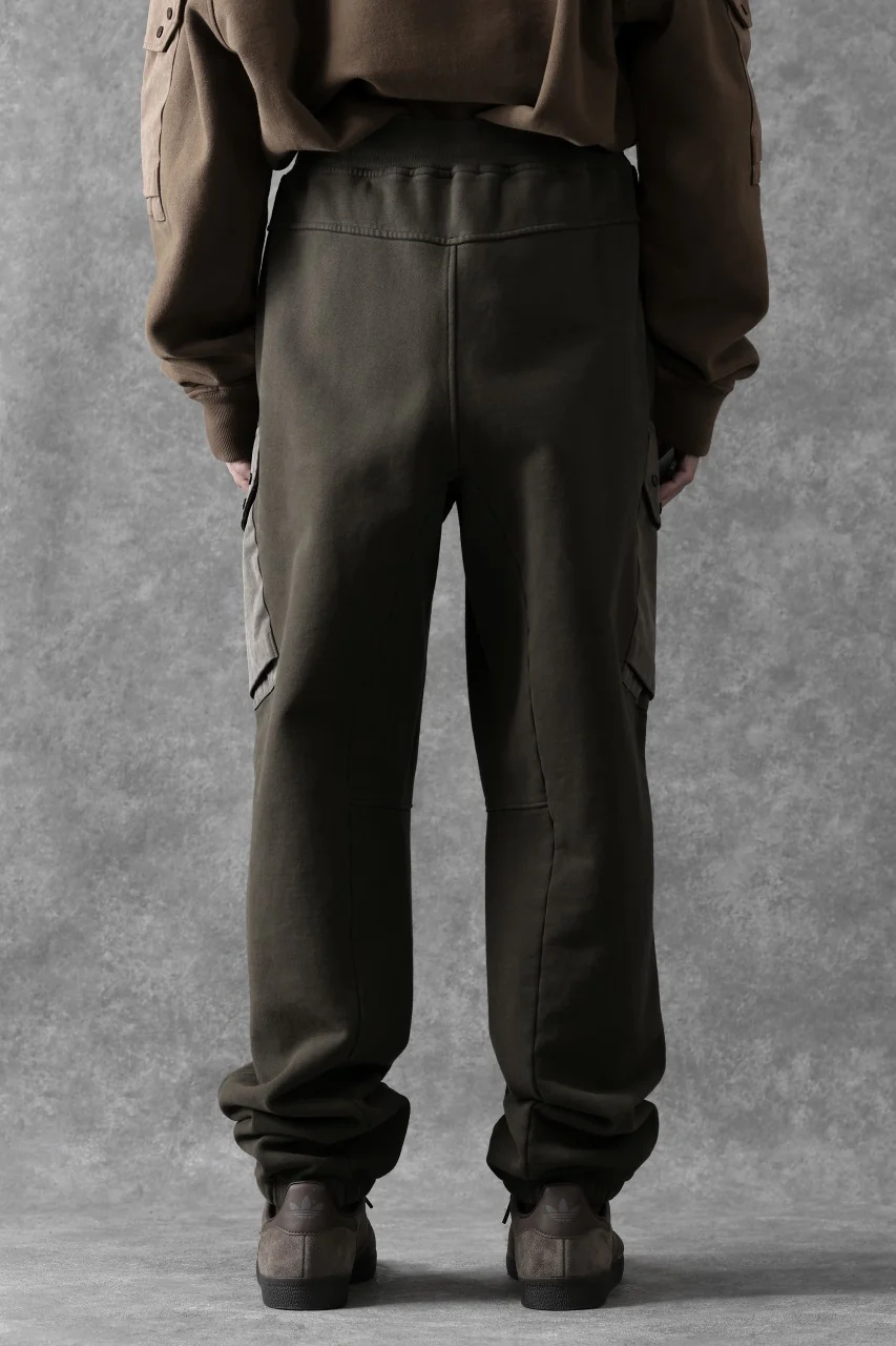 Ten c MULTI POCKET SNAP SWEAT PANTS / GARMENT DYED (DARK OLIVE) - Image 17