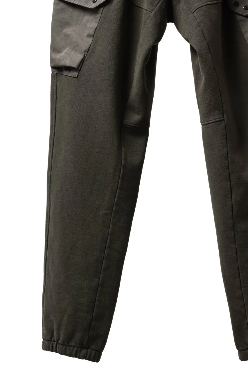 Ten c MULTI POCKET SNAP SWEAT PANTS / GARMENT DYED (DARK OLIVE) - Image 22