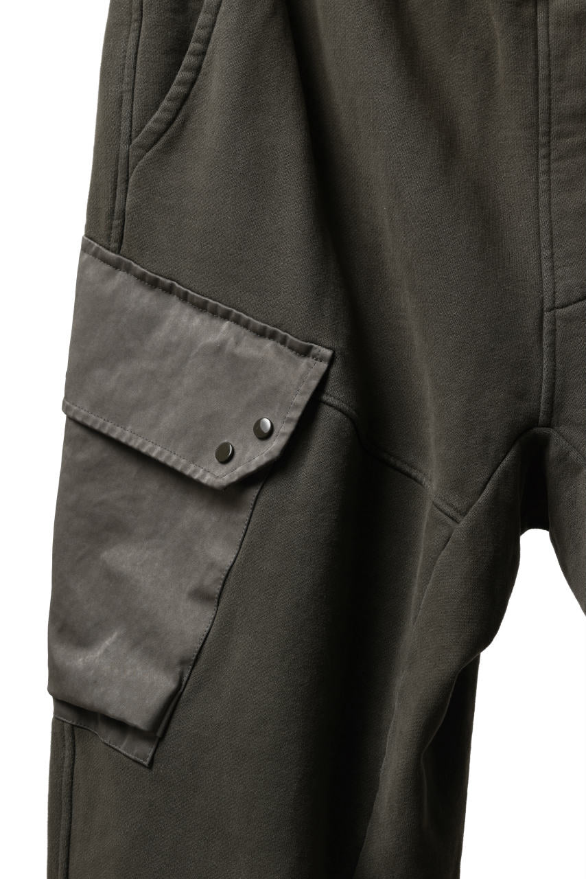 Ten c MULTI POCKET SNAP SWEAT PANTS / GARMENT DYED (DARK OLIVE) - Image 24