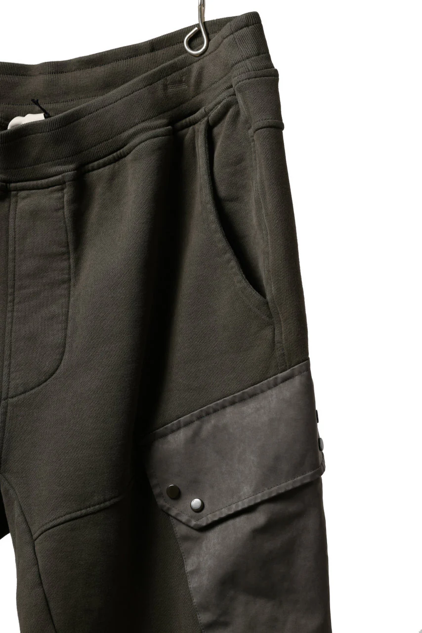 Ten c MULTI POCKET SNAP SWEAT PANTS / GARMENT DYED (DARK OLIVE) - Image 25
