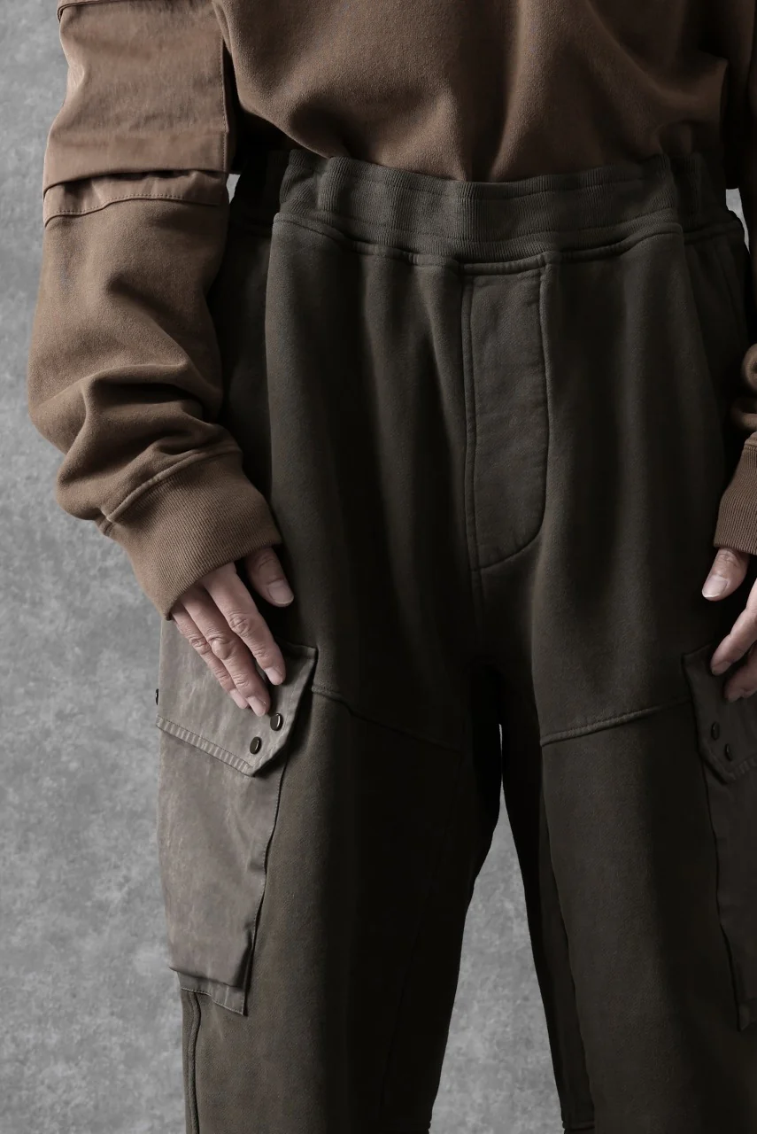 Ten c MULTI POCKET SNAP SWEAT PANTS / GARMENT DYED (DARK OLIVE) - Image 31