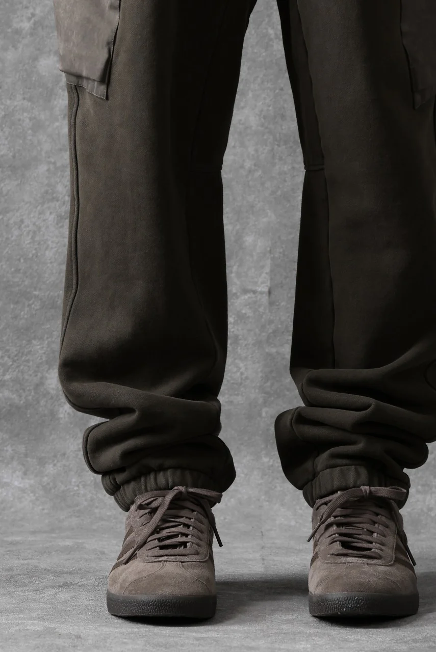 Ten c MULTI POCKET SNAP SWEAT PANTS / GARMENT DYED (DARK OLIVE) - Image 32