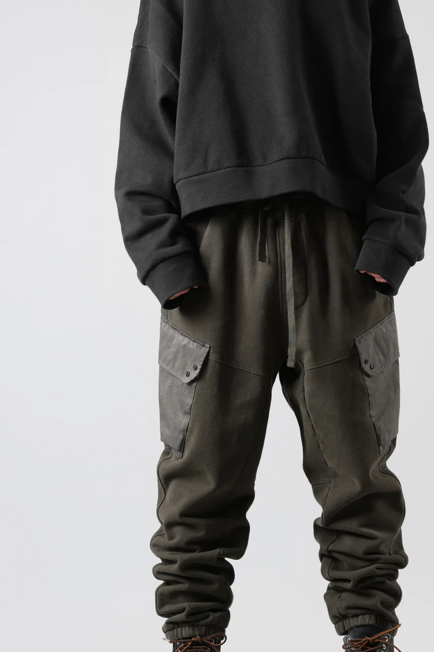 Ten c MULTI POCKET SNAP SWEAT PANTS / GARMENT DYED (DARK OLIVE) - Image 43