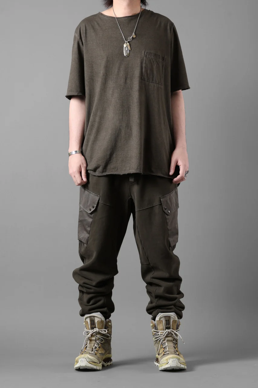 Ten c MULTI POCKET SNAP SWEAT PANTS / GARMENT DYED (DARK OLIVE) - Image 49