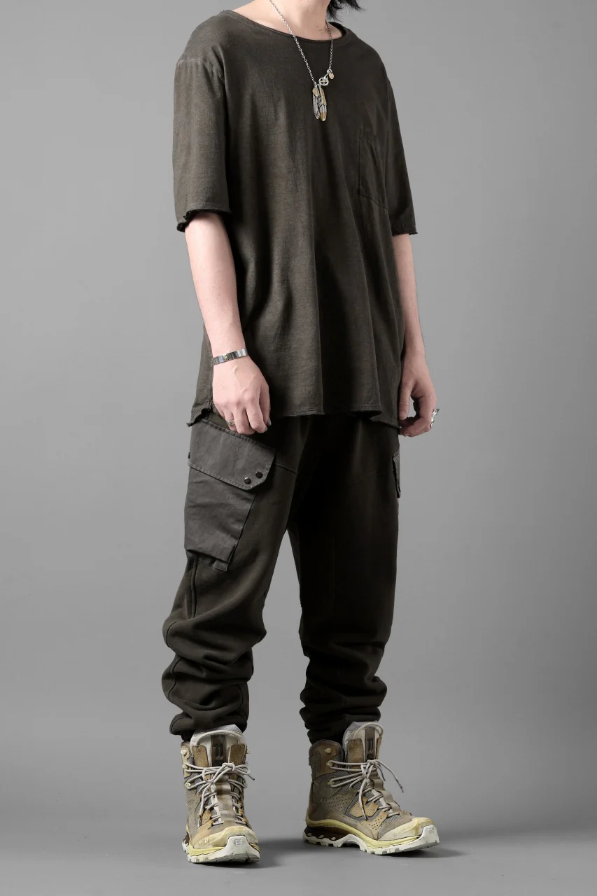 Ten c MULTI POCKET SNAP SWEAT PANTS / GARMENT DYED (DARK OLIVE) - Image 50