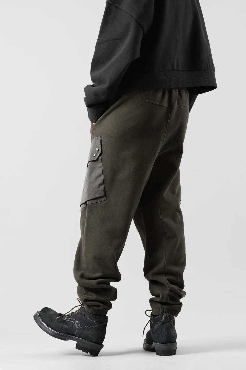 Ten c MULTI POCKET SNAP SWEAT PANTS / GARMENT DYED (DARK OLIVE) - Image 8