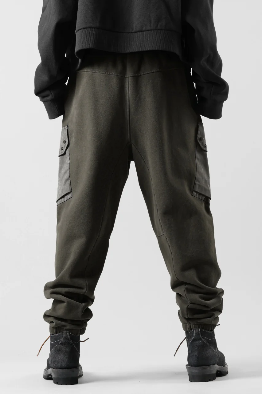 Ten c MULTI POCKET SNAP SWEAT PANTS / GARMENT DYED (DARK OLIVE) - Image 9