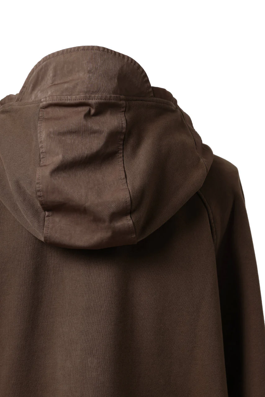 Ten c MULTI POCKET ZIP HOODIE / GARMENT DYED (BROWN) - Image 21