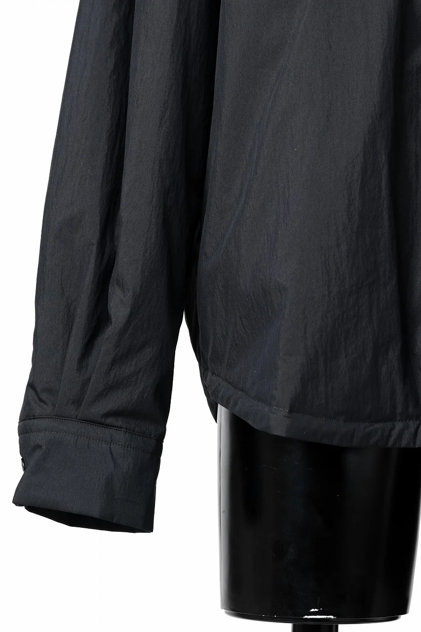 Ten c PADDED SHIRT / PIECE DYED COTTON/NYLON POPLIN (BLACK) - Image 10