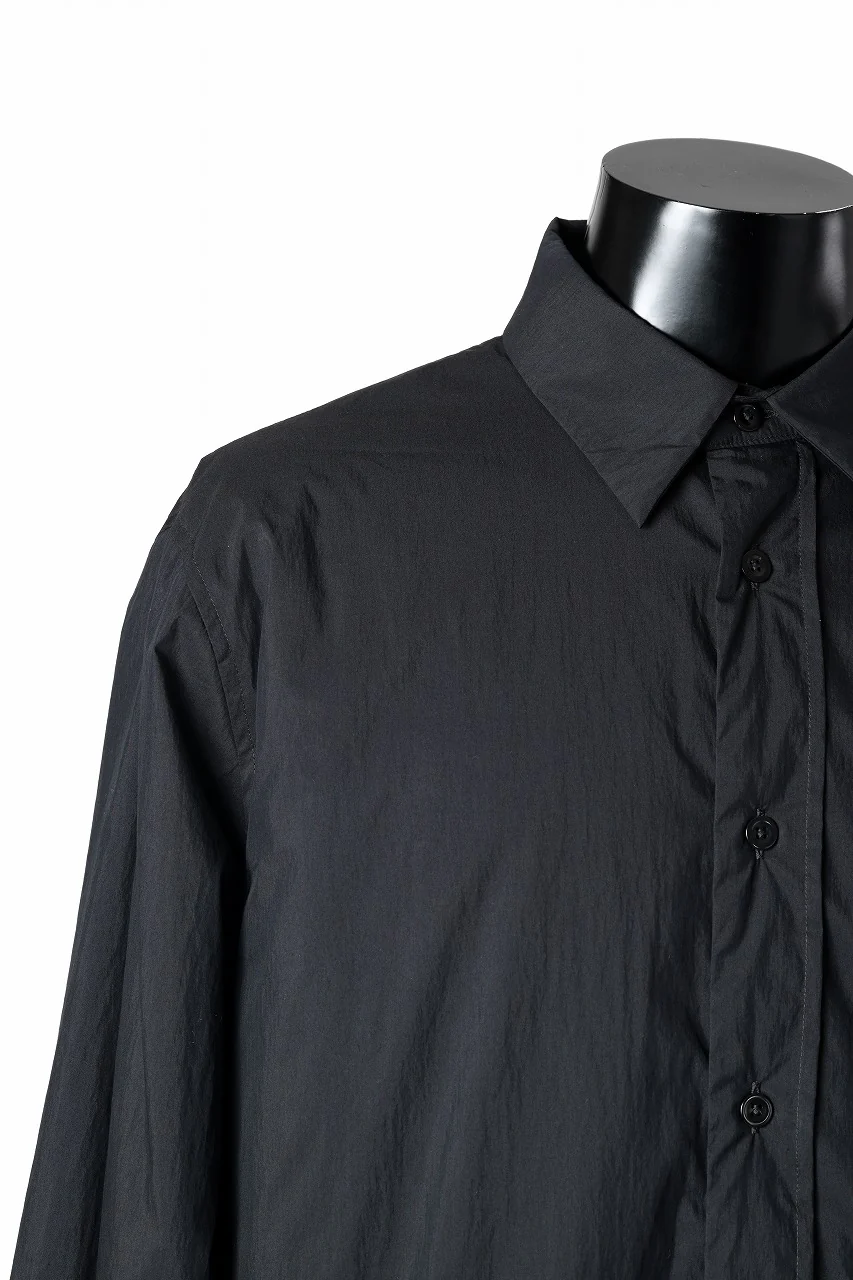 Ten c PADDED SHIRT / PIECE DYED COTTON/NYLON POPLIN (BLACK) - Image 11