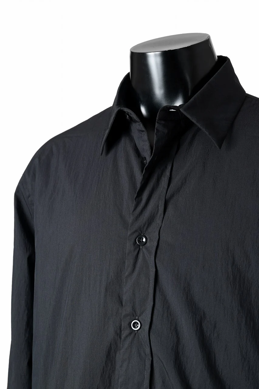 Ten c PADDED SHIRT / PIECE DYED COTTON/NYLON POPLIN (BLACK) - Image 13