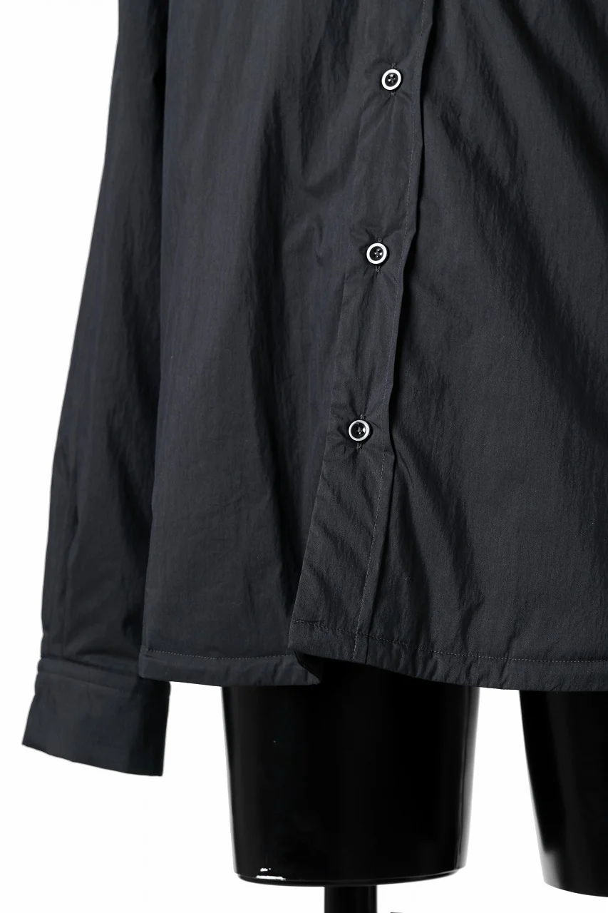 Ten c PADDED SHIRT / PIECE DYED COTTON/NYLON POPLIN (BLACK) - Image 14