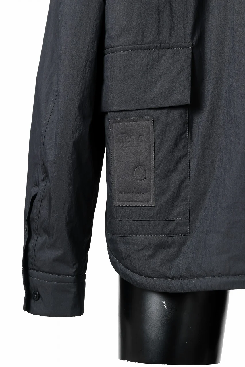 Ten c PADDED SHIRT / PIECE DYED COTTON/NYLON POPLIN (BLACK) - Image 16
