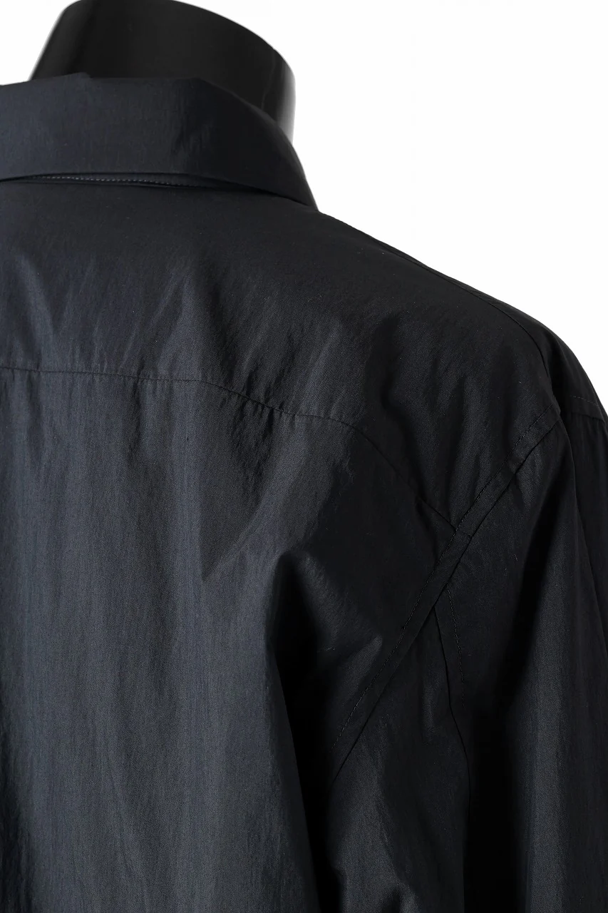 Ten c PADDED SHIRT / PIECE DYED COTTON/NYLON POPLIN (BLACK) - Image 17