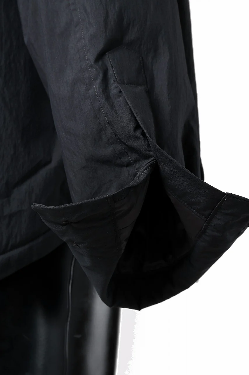 Ten c PADDED SHIRT / PIECE DYED COTTON/NYLON POPLIN (BLACK) - Image 18