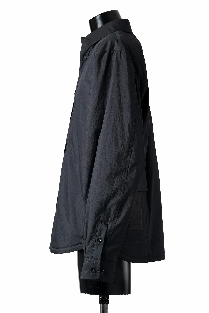 Ten c PADDED SHIRT / PIECE DYED COTTON/NYLON POPLIN (BLACK) - Image 4