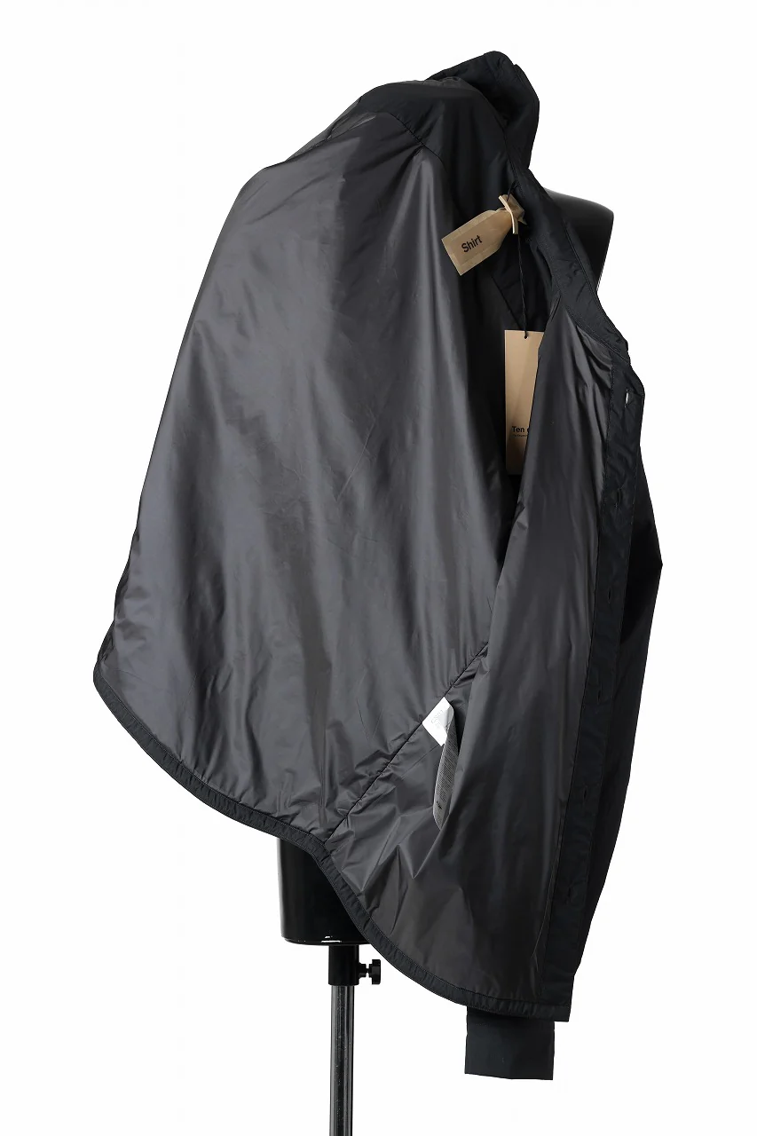 Ten c PADDED SHIRT / PIECE DYED COTTON/NYLON POPLIN (BLACK) - Image 7
