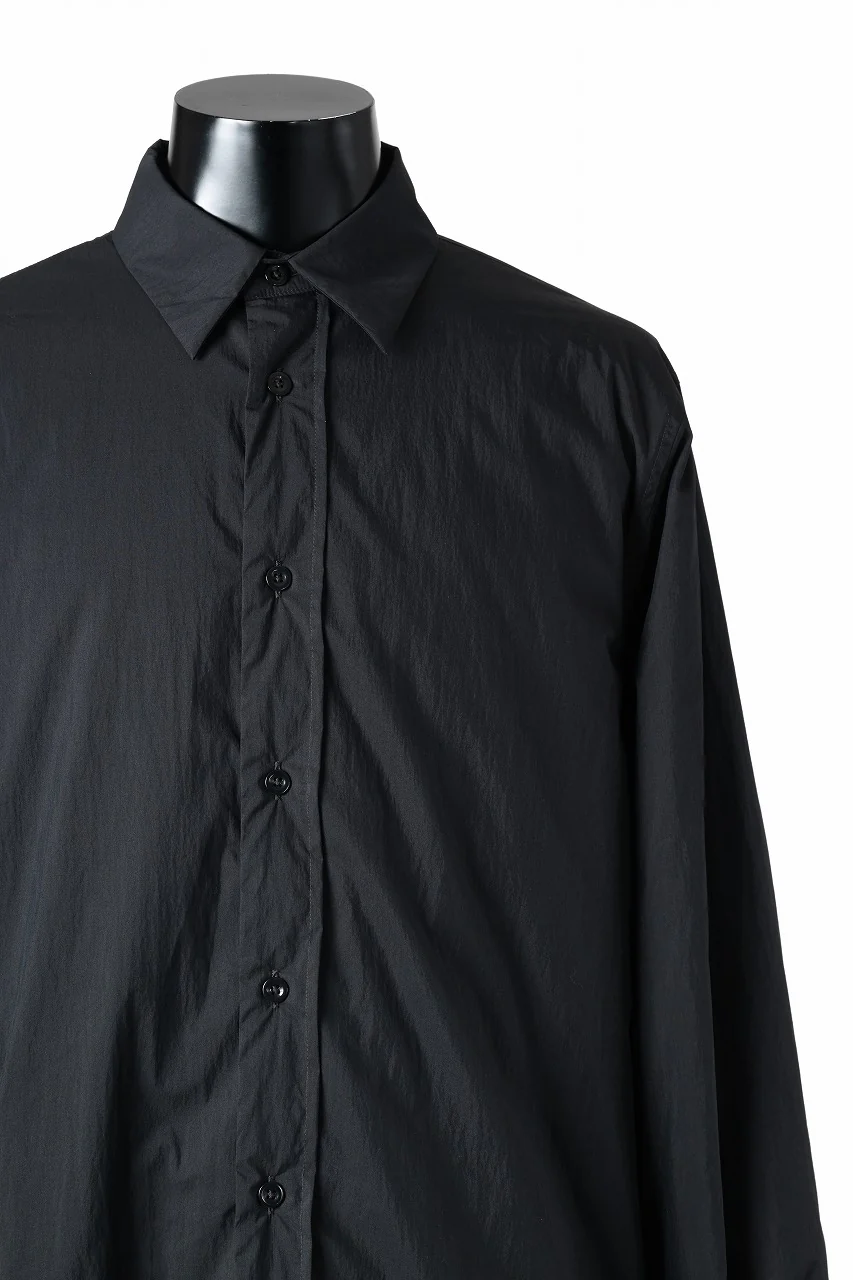 Ten c PADDED SHIRT / PIECE DYED COTTON/NYLON POPLIN (BLACK) - Image 8