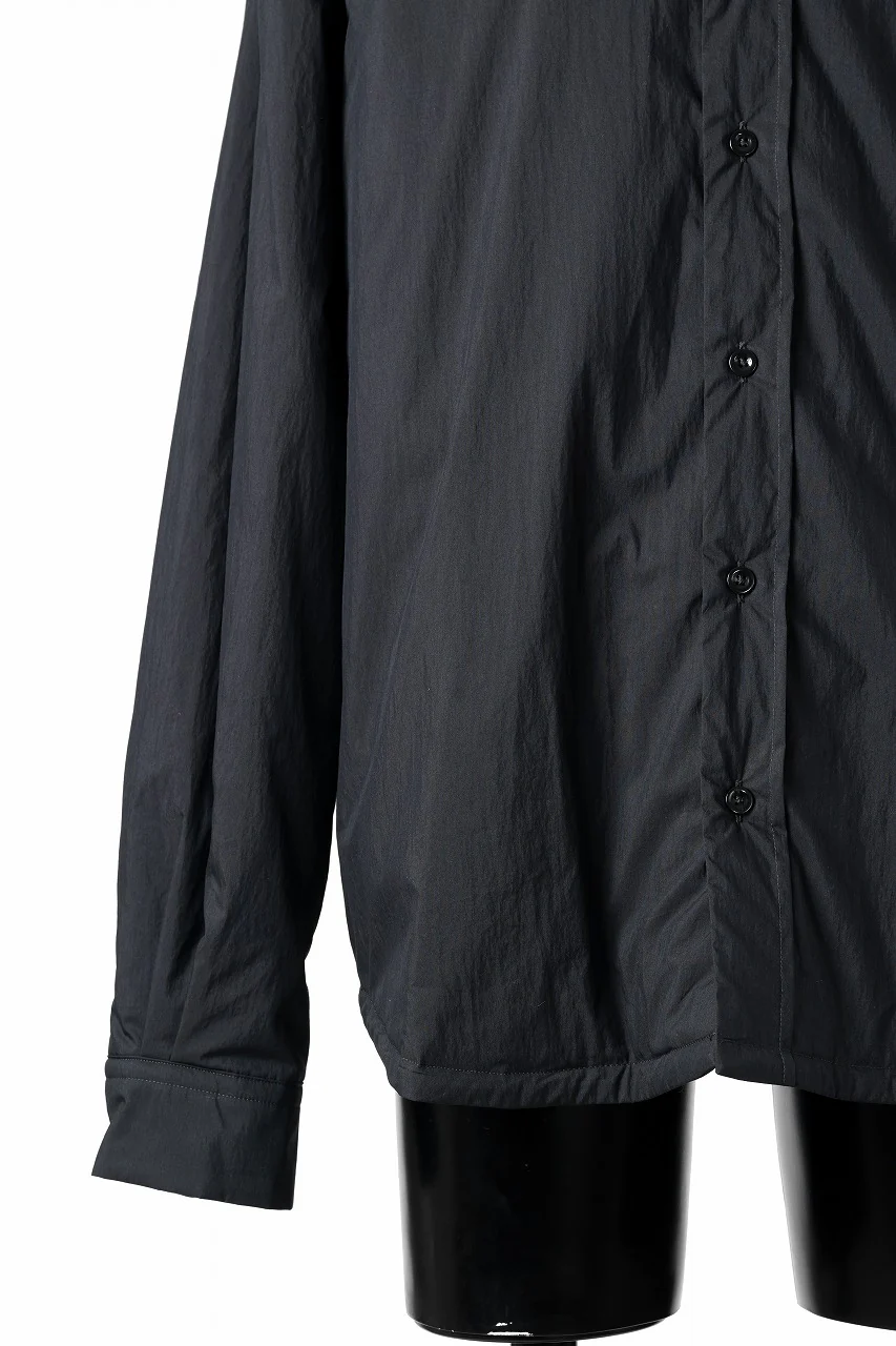 Ten c PADDED SHIRT / PIECE DYED COTTON/NYLON POPLIN (BLACK) - Image 9