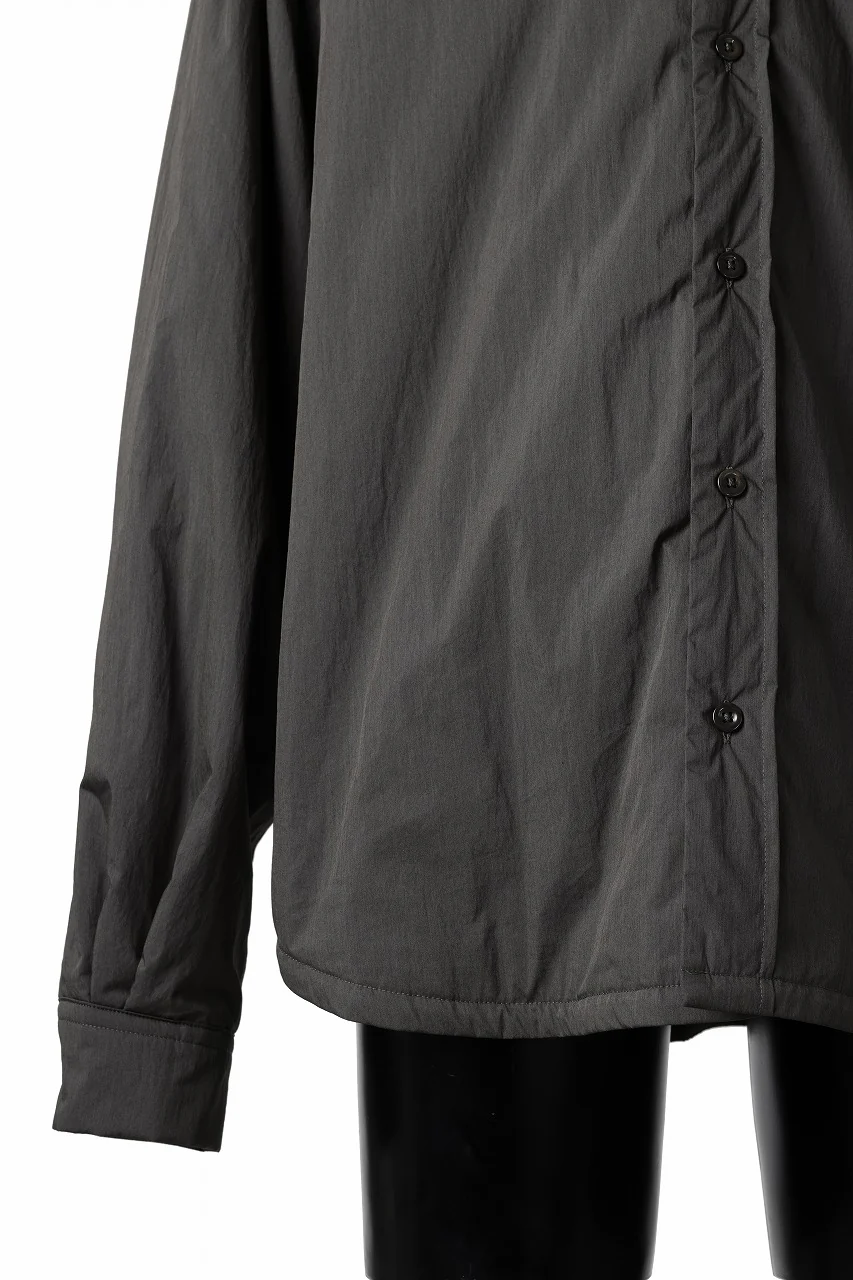 Ten c PADDED SHIRT / PIECE DYED COTTON/NYLON POPLIN (DARK GREEN) - Image 10