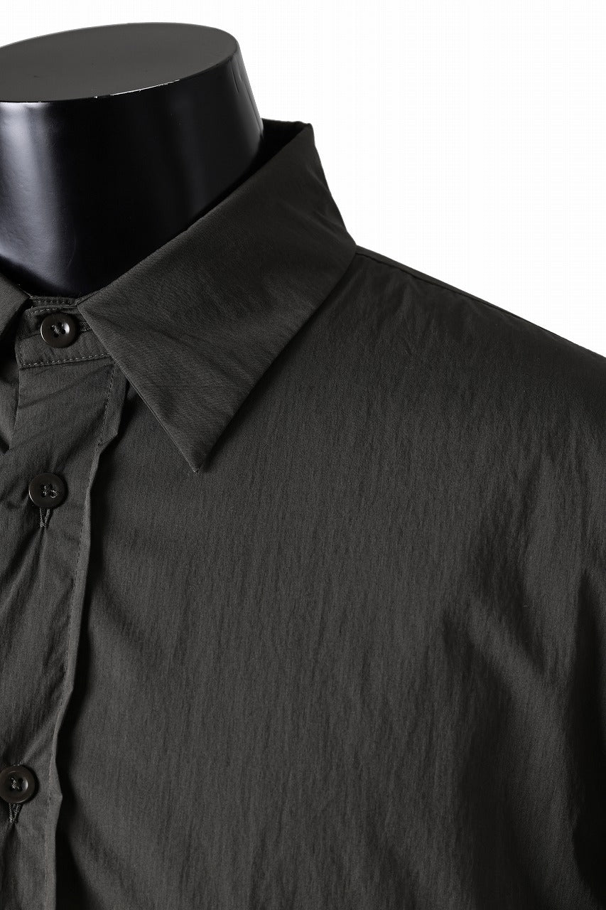 Ten c PADDED SHIRT / PIECE DYED COTTON/NYLON POPLIN (DARK GREEN) - Image 11